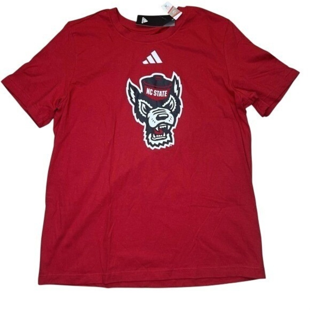 Adidas NC State Wolfpack Red Short Sleeve‎ T Shirt Mens Size L
